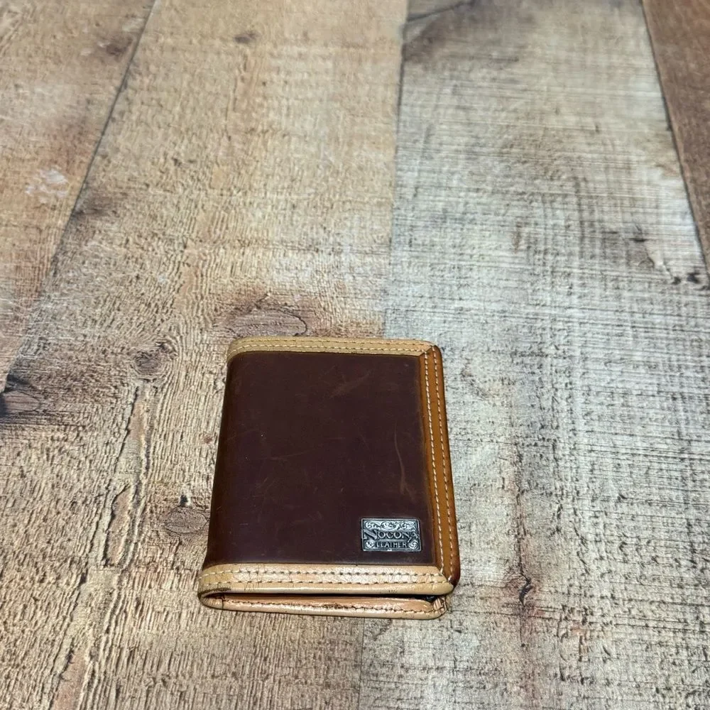 Nocona leather men’s trifold wallet brown / tan